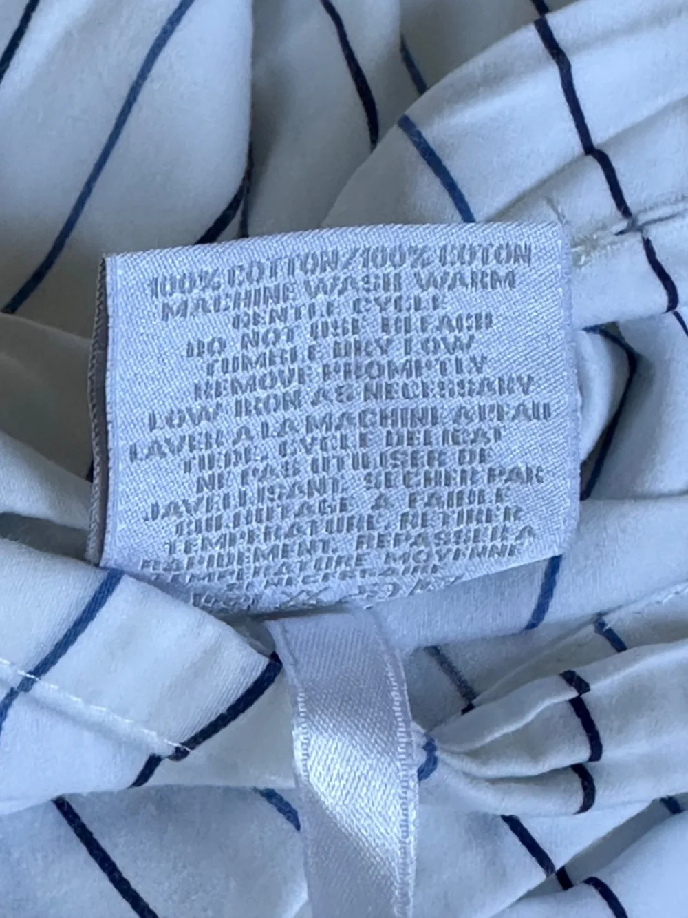 Restoration Hardware Italian Cotton Pinstripe King Duvet Cover